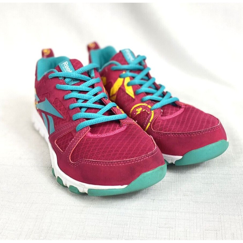 Reebok Sneakers Sublite Foam Womens Size 7.5 Pink Teal V52248 Gym Workout Shoes